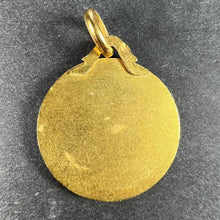 Load image into Gallery viewer, French 18K Yellow Gold Jesus Christ Crown of Thorns Medal Charm Pendant