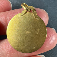 Load image into Gallery viewer, French 18K Yellow Gold Jesus Christ Crown of Thorns Medal Charm Pendant