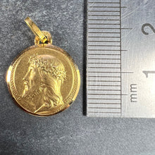 Load image into Gallery viewer, French 18K Yellow Gold Jesus Christ Crown of Thorns Medal Charm Pendant