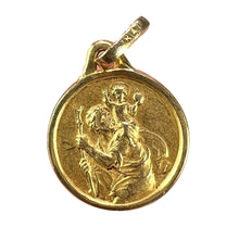 Load image into Gallery viewer, French Vintage ORIA Rolled Gold St Christopher Charm Pendant