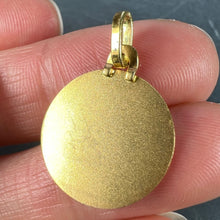 Load image into Gallery viewer, French 18K Yellow Gold Jesus Christ Crown of Thorns Medal Charm Pendant