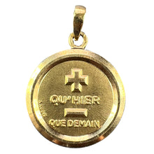 Load image into Gallery viewer, Vintage Augis More Than Yesterday 18K Yellow Gold Love Charm Pendant