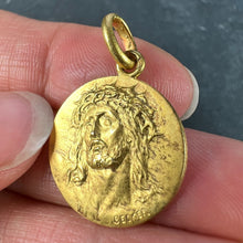 Load image into Gallery viewer, French Becker 18K Yellow Gold Jesus Christ Crown of Thorns Medal Charm Pendant