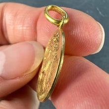 Load image into Gallery viewer, French Becker 18K Yellow Gold Jesus Christ Crown of Thorns Medal Charm Pendant