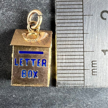 Load image into Gallery viewer, Vintage 9K Yellow Gold Letterbox Letter from Mother Enamel Charm Pendant