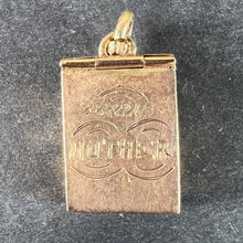 Load image into Gallery viewer, Vintage 9K Yellow Gold Letterbox Letter from Mother Enamel Charm Pendant