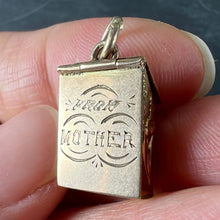 Load image into Gallery viewer, Vintage 9K Yellow Gold Letterbox Letter from Mother Enamel Charm Pendant
