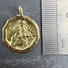Load image into Gallery viewer, Charl Sanne French Saint Christopher 18K Yellow Gold Charm Pendant