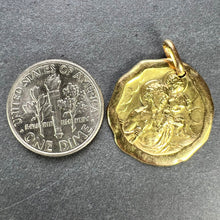 Load image into Gallery viewer, Charl Sanne French Saint Christopher 18K Yellow Gold Charm Pendant