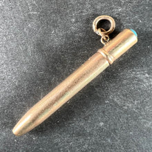 Load image into Gallery viewer, Antique Victorian Propelling Pencil 9K Rose Gold Turquoise Charm Pendant