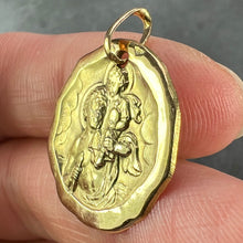 Load image into Gallery viewer, Charl Sanne French Saint Christopher 18K Yellow Gold Charm Pendant