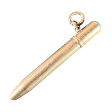 Load image into Gallery viewer, Antique Victorian Propelling Pencil 9K Rose Gold Turquoise Charm Pendant