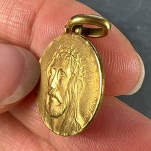Load image into Gallery viewer, French Jesus Christ Crown of Thorns 18K Yellow Gold Medal Charm Pendant