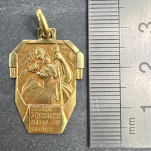 Load image into Gallery viewer, Antique French Holy Saint Christopher 18K Yellow Gold Charm Pendant
