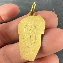 Load image into Gallery viewer, Antique French Holy Saint Christopher 18K Yellow Gold Charm Pendant