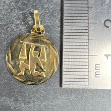 Load image into Gallery viewer, French Libra Starsign Zodiac 18K Yellow Gold Charm Medal Pendant