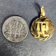 Load image into Gallery viewer, French Libra Starsign Zodiac 18K Yellow Gold Charm Medal Pendant