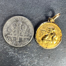 Load image into Gallery viewer, French Raphael’s Cherub 18K Yellow Gold Medal Pendant