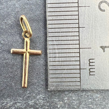 Load image into Gallery viewer, French 18K Yellow Gold Cross Charm Pendant