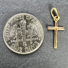 Load image into Gallery viewer, French 18K Yellow Gold Cross Charm Pendant