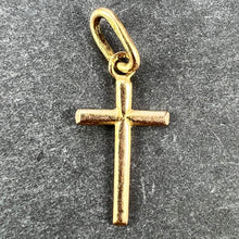 Load image into Gallery viewer, French 18K Yellow Gold Cross Charm Pendant