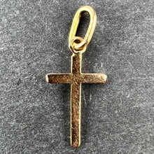 Load image into Gallery viewer, French 18K Yellow Gold Cross Charm Pendant