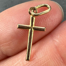 Load image into Gallery viewer, French 18K Yellow Gold Cross Charm Pendant