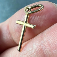 Load image into Gallery viewer, French 18K Yellow Gold Cross Charm Pendant