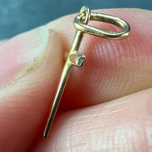 Load image into Gallery viewer, French 18K Yellow Gold Cross Charm Pendant