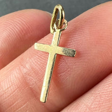 Load image into Gallery viewer, French 18K Yellow Gold Cross Charm Pendant