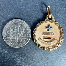 Load image into Gallery viewer, Augis French More Than Yesterday Ruby 18K Yellow Gold Love Charm Pendant