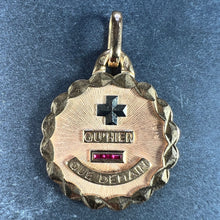 Load image into Gallery viewer, Augis French More Than Yesterday Ruby 18K Yellow Gold Love Charm Pendant