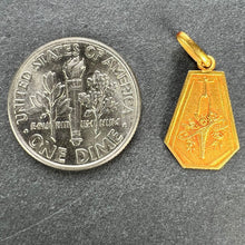 Load image into Gallery viewer, French Yellow Gold Flower Basket Charm Pendant