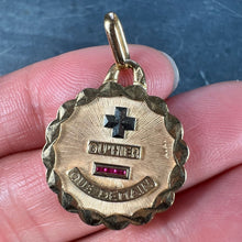 Load image into Gallery viewer, Augis French More Than Yesterday Ruby 18K Yellow Gold Love Charm Pendant