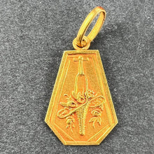 Load image into Gallery viewer, French Yellow Gold Flower Basket Charm Pendant