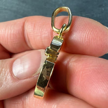 Load image into Gallery viewer, Malachite Diamond Split Circle 18K Yellow Gold Pendant