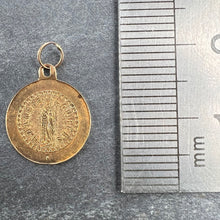 Load image into Gallery viewer, French 18K Yellow Gold Notre Dame de Lourdes Charm Pendant Medal