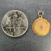 Load image into Gallery viewer, French 18K Yellow Gold Notre Dame de Lourdes Charm Pendant Medal