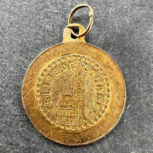 Load image into Gallery viewer, French 18K Yellow Gold Notre Dame de Lourdes Charm Pendant Medal