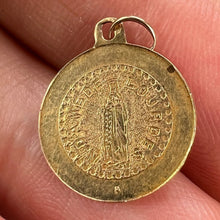 Load image into Gallery viewer, French 18K Yellow Gold Notre Dame de Lourdes Charm Pendant Medal
