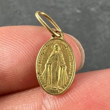 Load image into Gallery viewer, Mini Virgin Mary Miraculous Medal 18K Yellow Gold Charm Pendant