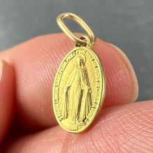 Load image into Gallery viewer, Mini Virgin Mary Miraculous Medal 18K Yellow Gold Charm Pendant