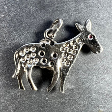 Load image into Gallery viewer, Art Deco Donkey Mule Horse Platinum Diamond Ruby Sapphire Emerald Charm Pendant