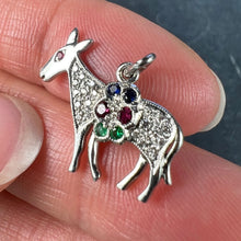 Load image into Gallery viewer, Art Deco Donkey Mule Horse Platinum Diamond Ruby Sapphire Emerald Charm Pendant