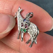 Load image into Gallery viewer, Art Deco Donkey Mule Horse Platinum Diamond Ruby Sapphire Emerald Charm Pendant