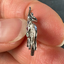 Load image into Gallery viewer, Art Deco Donkey Mule Horse Platinum Diamond Ruby Sapphire Emerald Charm Pendant