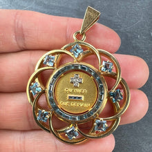 Load image into Gallery viewer, Large Augis More Than Yesterday Diamond Blue Spinel 18K Gold Love Medal Pendant