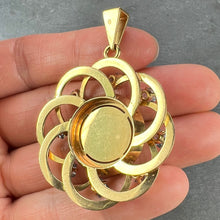 Load image into Gallery viewer, Large Augis More Than Yesterday Diamond Blue Spinel 18K Gold Love Medal Pendant