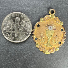 Load image into Gallery viewer, Antique French First Communion Chalice 18K Yellow Rose White Gold Charm Pendant