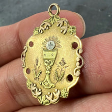 Load image into Gallery viewer, Antique French First Communion Chalice 18K Yellow Rose White Gold Charm Pendant